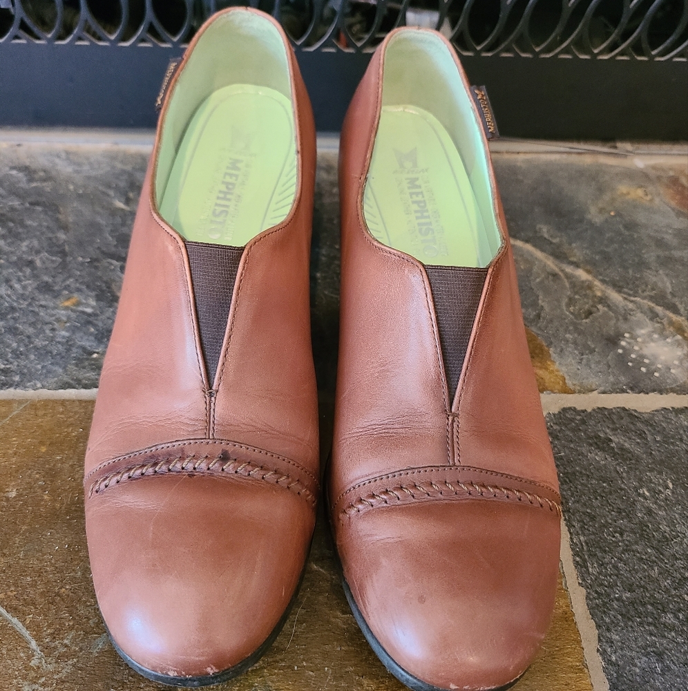Mephisto Air Relax Brown Leather Loafers with Low Heel Size 9.5